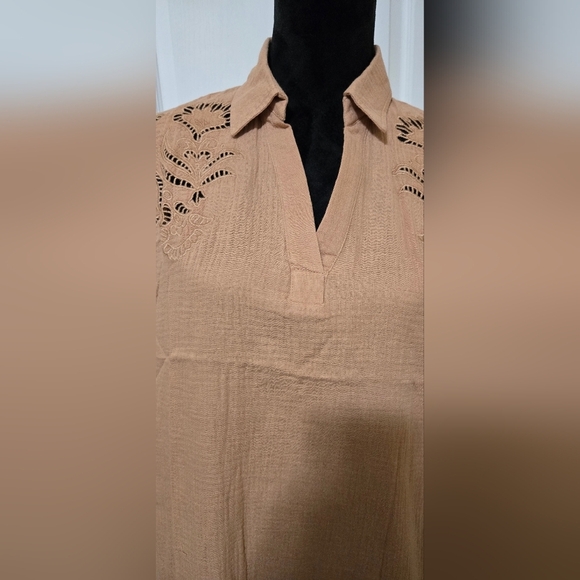 EASEL Embroidered Shirt Dress #484-489 - Picture 6 of 12